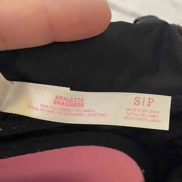 Women’s PINK by Victoria's Secret Black Padded Cross Cross Back Bra Size Small - Picture 4 of 4